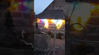 Christmas Lights outside the old schoolhouse at Buchanhaven