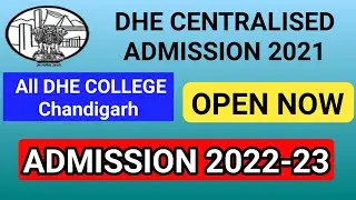 DHE CHANDIGARH COLLEGE ADMISSIONS 2022-23 OPEN NOW | PU AFFILIATE COLLEGE ADMISSIONS OPEN