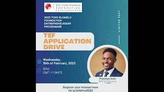 TEF $5000 Grant 2023 | STEP-BY-STEP APPLICATION DRIVE | TONY ELUMELU FOUNDATION