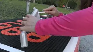 Paddle board light installation - Paddle Clip