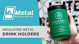 Fun Personalized Insulated Metal Beverage Holders | My Metal Business Card