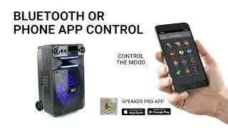 PBX-1210  12&rdquo; Smart APP CONTROLLED PARTY SPEAKER with new Light effects