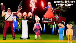 Gulli Bulli & Mr Meat Alien All Parts| Baba Dadi | Train Cartoon | Horror Story | Alien Cartoon