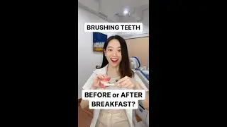 Brush teeth BEFORE/AFTER Breakfast?!🤔 #Shorts