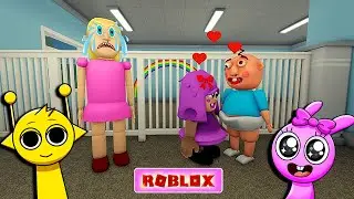 SIMON SPRUNKI vs LOVE STORY - BABY POLLY 💗 BABY BERRY #roblox #obby #sprunki