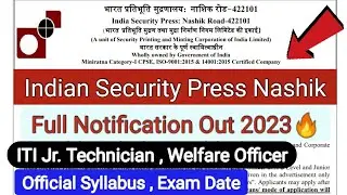 ISP Recruitment 2023 ISP Nashik Recruitment 2023 ISP Nashik ITI Vacancy 2023 ITI Vacancy 2023