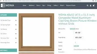 WDMA 48x52 Window (Rough Opening: 48-in x 52-in; Actual: 47.5-in x 51.5-in) Standard Size Series