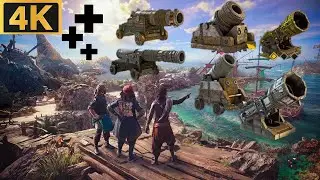 Skull and Bones - Video tutorial de todos os tipos de arma de Suporte e Cura do jogo ! - 4k Gameplay