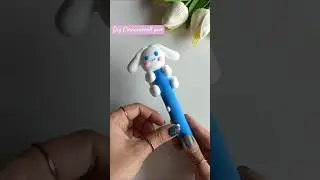 CUTE Cinnamoroll Pen Makeover | DIY Pen Decoration! Air Dry Clay Craft!