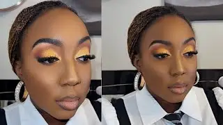 CLIENT MAKEUP TUTORIAL | Gold soft cut crease 