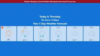 Signage weather notification overlay