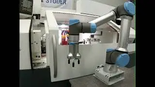 Universal Robot tending Studer favoritCNC with Servo-driven Autodoor