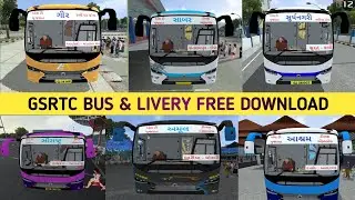 GSRTC VOLVO 9600 LIVERY BUSSID | Gujarat GSRTC Volvo Bus Mod | Bus Simulator Indonesia Gameplay