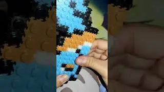 2d Pok&eacute;mon Squirtle Figure, made with pixel blocks #followmychannel #squirtle #pokemon #pixelart