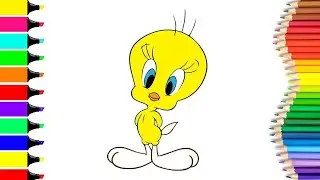 How to draw Tweety from Looney Tunes || Tweety bird drawing
