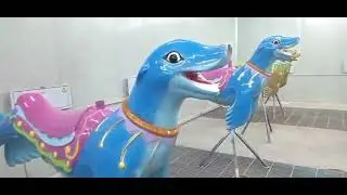 fiberglass sea carouel ride seats manufactured in free dusty room