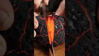 [ASMR]溶岩リンゴを切ると？？Cut Lava apple #asmr #relaxing