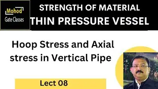 Thin Pressure vessel 08 | Hoop Stress |and Axial stress in Vertical Pipe