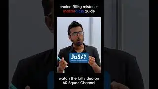 Choice Filling Mistakes To Avoid | AR Squad Masterclass | #jeemains #josaa2025 #josaacounseling