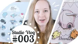 Making Sticker Packs, Backpack Sample, and Digital Products ✿ Studio Vlog #003 ✿