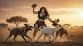 Brave Woman Saves White Goat from Wild Dogs | Emotional African Savanna Story