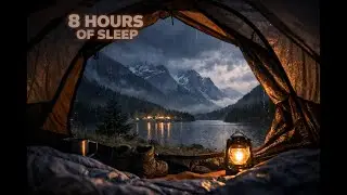 8 Hours Rain Inside Tent | Mountain Rain Sounds for Deep Sleep & Relaxation