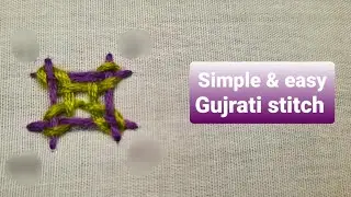 Kutch work | Gujrati silai | Sindhi embroidery | Simple and easy step by step gujrati stitch #shorts
