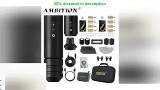 #Ambition Ninja Pro Wireless Tattoo Machine Kit 2000mAh Battery 4.0mm Stroke Tattoo Pen Professiona