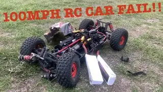 100mph RC Car Hits GOAL POST!! Offroad Speed Run RECORD FAIL!