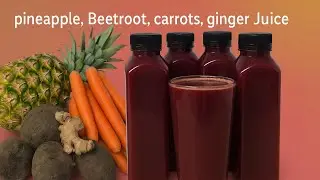 Boost Your Health with This Powerful Juice! Pineapple, Beetroot, Carrot & Ginger Recipe 🍍🥕💪