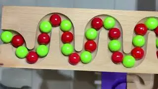 Marble Run Race ASMR ✨ 3D printed track + Snake-shaped wooden track + square track