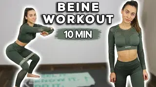 Schöne, straffe Beine ohne Springen! | 10 Min Homeworkout mit Theraband