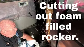 Cutting out the foam filled Rocker.