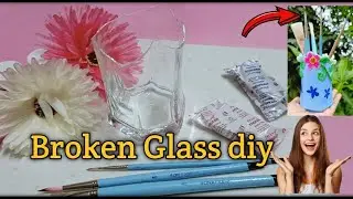 Don't throw away Broken Glass|| DIY broken glass || great recycling  ideas  || easy DIY !