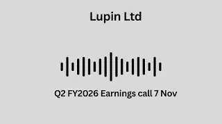 Lupin Ltd Q2 FY 2026 Earnings Conference Call