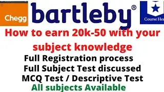 bartleby || How to Earn 20k-50k with your subject knowledge|| Online Tutor || Tutor Expert||