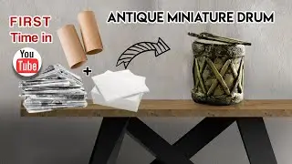 How to Make Antique Miniature Drum | Paper Craft |#DIY Craft | Newspaper Drum| #Creative Ideas #hani