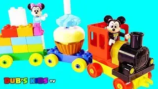Learn Colors with Lego Duplo Minnie & Mickey Birthday Parade Toy Train