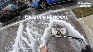 🔧 Oil Stain Removal on Paver Driveway | Trevesta Community, Palmetto, FL | Sunshine AquaWash