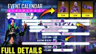 FREE FIRE ELITE MOCO EVENT CALENDAR FULL DETAILS #FREEFIRE #GARENAFREEFIRE