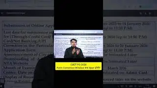 CUET PG 2026 Correction Window Kab Open Hogi? | Important Update | #cuetpg2026 #cuetpglatestupdate