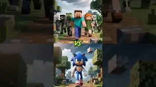 Minecraft VS Sonic, Silver Sonic, Super Sonic, Shadow, Amy Rose, Rogue The Bat, Knuckles, Tails ⚔️