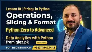 Python Zero to Advanced | Working with Strings in Python (Operations, Slicing, Format) #W3SKILLSET
