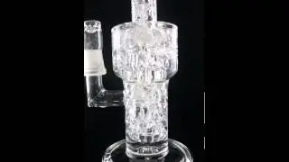 Krave Glass Double Chambered Circ Perc to Inverted Showerhead Perc