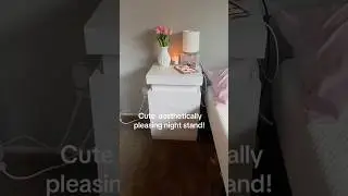 White nightstand! Colorful LED lights create a romantic atmosphere!#sikaic #nightstand