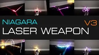 Advanced Niagara Laser Weapon(Energy Beam V3) -Unreal Engine 5