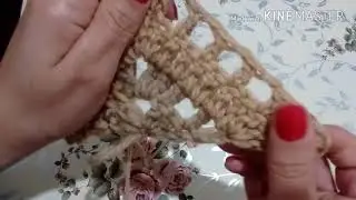 Lenço de crochê para pescoço