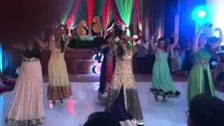 Azim and Shabana's BEST BOLLYWOOD INDIAN Sangeet Dance Performance EVER 2015 Bride's Side Part 1