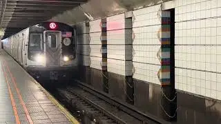 MTA NYC Subway R160 R68 R46 Union Street Late Night Action @Trainman6000