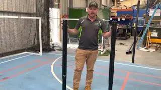 Internal winder tennis post demonstration